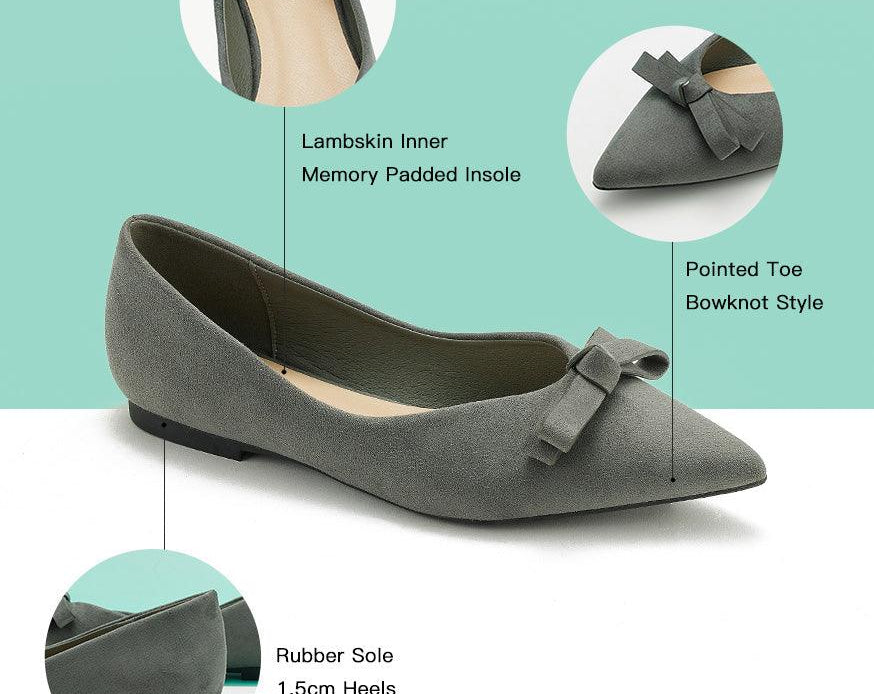 Blue suede flats designed for a fashionable look and comfort