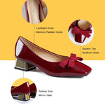 Fashionable Red Middle Heel Pump Shoes - A Timeless Choice