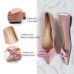 Charming pink Patent Leather Point Toe Flats, perfect for a touch of femininity.