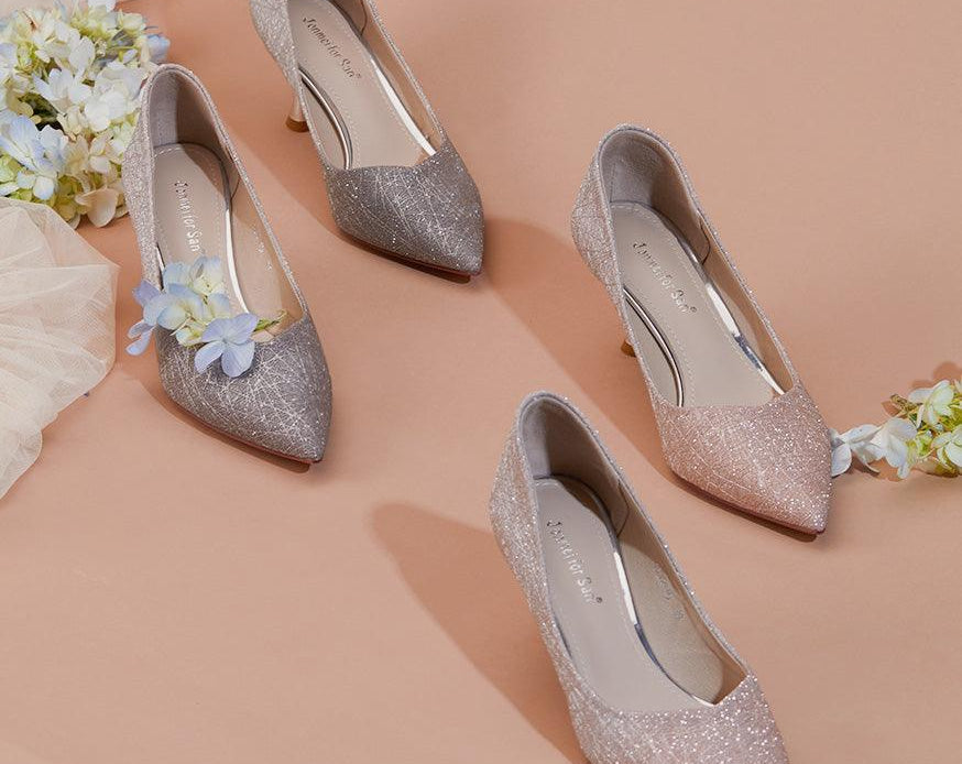 Buy Glittered Pumps Silver shoes