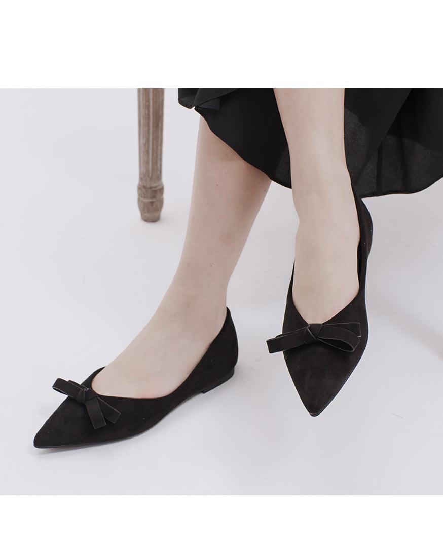 Womens black discount suede flats