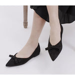 Elegant black suede women's ballet shoes for any occasion.